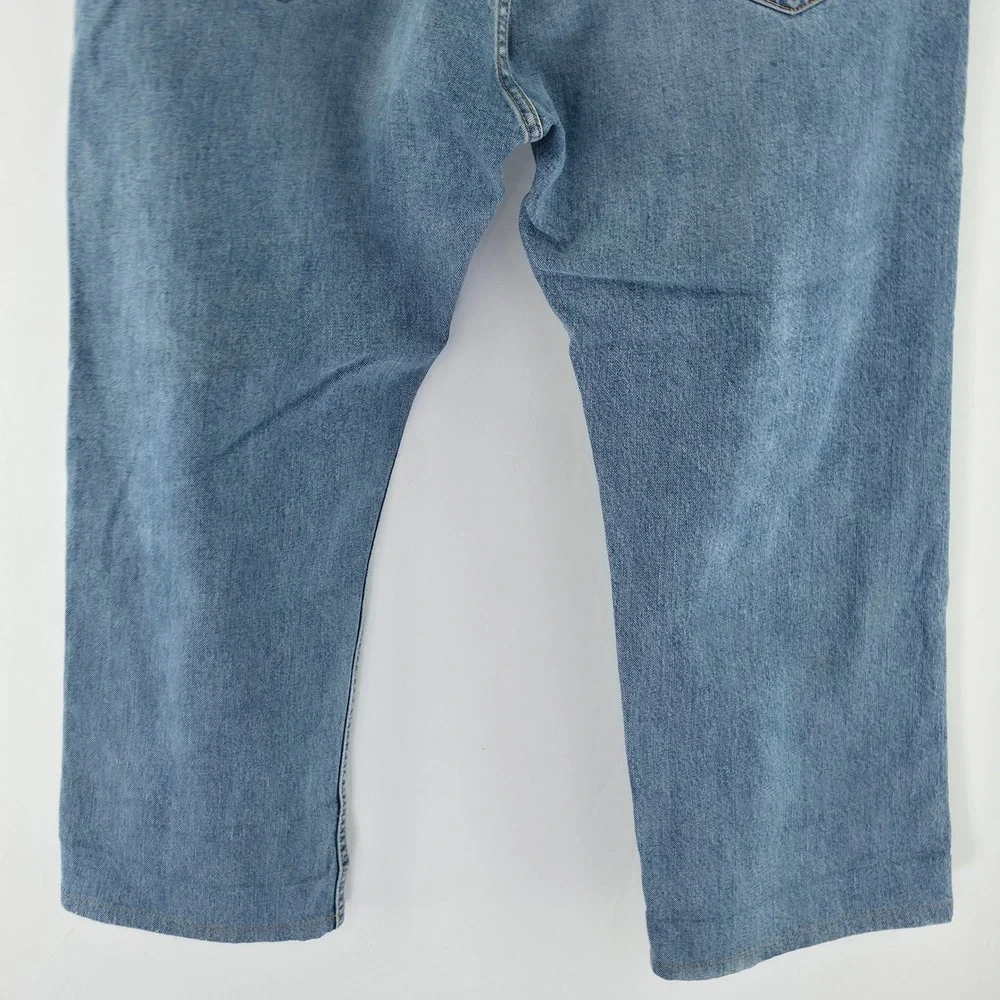 Levi's 505 Regular Fit Mens 40x30 Light Blue Denim Straight Leg Classic Jeans